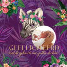 Melli Mello | Geboortekaart | Bloemen | Giant Square Card