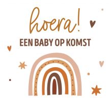 Papercute | Zwangerschapskaart | baby op komst | Large Square Card