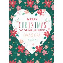 Studio Sundae | Kerstkaart | fleurig | Grootouders | Large Card