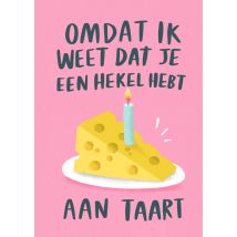 Charly Clements | Verjaardagskaart | kaas | taart | Standard Card
