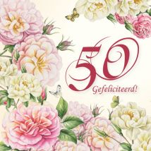 Janneke Brinkman | Felicitatiekaart huwelijk | Bloemen | 50 | Square Card