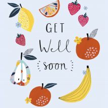 UK Greetings | Beterschapskaart | Illustratie van fruit | Square Card