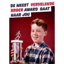 Dean Morris | Verjaardagskaart | vervelende broer | Standard Card