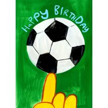 Eleanor Bowmer | Verjaardagskaart | Football Spinning On Finger | Large Card