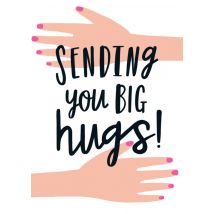 Sadler Jones | Denken aan kaart | big hugs | Postcard