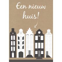 Tsjip | Kaart nieuwe woning | Herenhuizen | Bruin | | Postcard