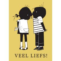 Fiep Westendorp | Valentijnskaart | Jip en Janneke | Kusje | Large Card