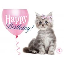 Studio Pets | Schattig katje met roze ballon | Giant Card