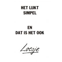 Loesje | Het lijkt simpel en dat is het ook | Postcard