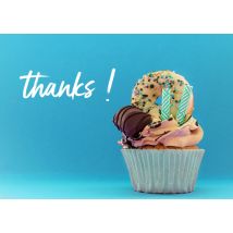 Photoflash | Bedankkaart | cupcake | Postcard