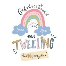 Funny Side Up | Geboortekaart | met naam | Postcard