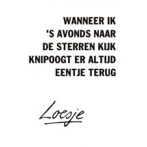 Loesje | Condoleancekaart | Wanneer ik 's avonds naar de sterren kijk... | Giant Card