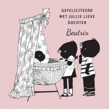 Fiep Westendorp | Geboortekaart | Jip en Janneke | Dochter | Square Card