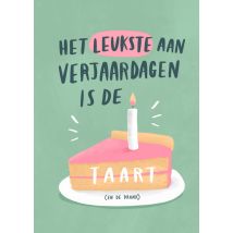Charly Clements | Verjaardagskaart | taart | Large Card