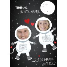 Greetz | Valentijnskaart | fotokaart | astronaut | Postcard