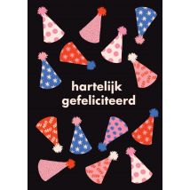 Sadler Jones | Verjaardagskaart | feesthoedjes | Large Card