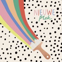 UK Greetings | Nieuwe woning | regenboog | verf | Square Card
