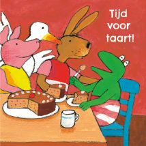 Kikker | Verjaardagskaart | Tijd voor taart | Square Card