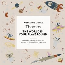 The Gift Label | Geboortekaart | Ruimte | Large Square Card