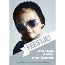 Luckz | Uitnodiging Kinderfeestje | Foto | Stoer | Jongen | Standard Card