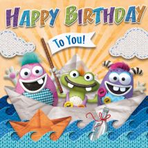 TMS | XL kaart: Happy birthday | Square Card