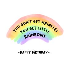 Liefs Jansje | Verjaardagkaart | regenboog | Large Square Card