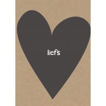 Tsjip | Liefdeskaart | Karton | Hart | Zwart | Wit | Giant Card