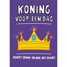 Angela Chick | Verjaardagskaart | kroon | koning | Giant Card