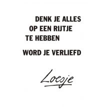 Loesje | Denk je alles op een rijtje te hebben... | Giant Card