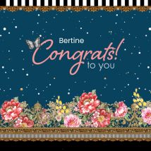 Melli Mello | Verjaardagskaart | Congrats! | Square Card
