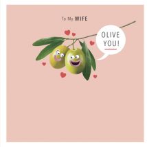 UK Greetings | Valentijnskaart | olijven | wife | Giant Square Card