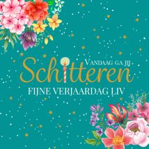 Melli Mello | Verjaardagskaart | Bloemen | Square Card