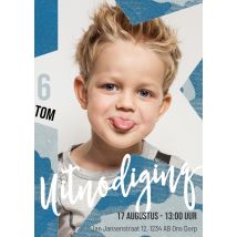 Luckz | Kinderfeestje uitnodiging jongen 6 jaar | Postcard