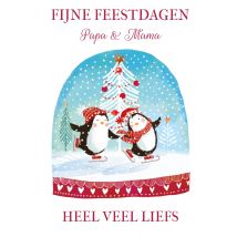 Ling Design | Kerstkaart | snowglobe | papa & mama | Giant Card