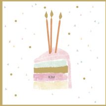 UK Greetings | Verjaardagskaart | met naam | taart | Giant Square Card