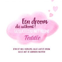Liefs Jansje | Geboortekaart | met naam | Large Square Card