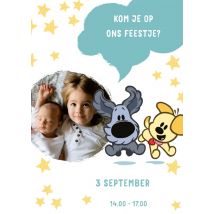 Woezel en Pip | Uitnodiging kinderfeestje | fotokaart | Postcard