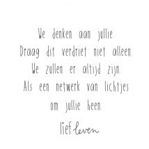 Lief Leven | Condoleancekaart | lichtjes | Square Card