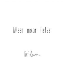 Lief Leven | Denken aan kaart | alleen maar liefde | Square Card