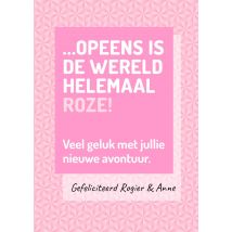 Love Repeat | Geboortekaart | meisje | met naam | Large Card