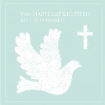 Davora Ltd | Davora | Vormsel kaart | Gefeliciteerd | Large Square Card