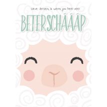 Tante Kaartje | Beterschapskaart | Beterscháááp + naam | Postcard