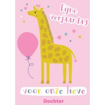 Mifkins | Natalie Alex | Verjaardagskaart | dochter | Giraffe | Giant Card