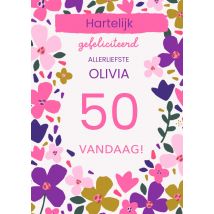 Mifkins | Natalie Alex | Verjaardagskaart | naam en leeftijd | Standard Card