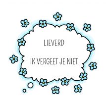 YH Tekent | Denken aan kaart | vergeet je niet | Large Square Card