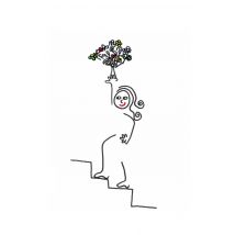 Eva Gans | Beterschapskaart | Bloemen | Postcard