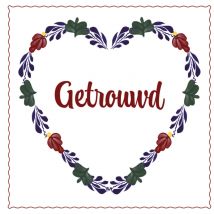 Boerenbont | Huwelijkskaart | Getrouwd | Square Card