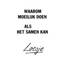 Loesje | Huwelijkskaart | Waarom moeilijk doen als het samen kan | Postcard