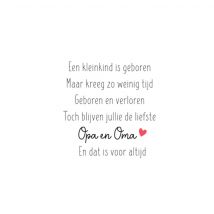 Kleine Vlindervoetjes | Condoleancekaart | opa oma | Square Card