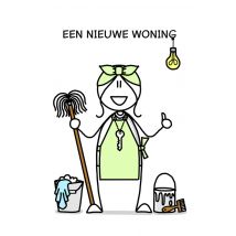 YH Tekent | Nieuwe woning kaart | illustratie | Large Card
